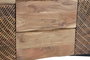 GINER Y COLOMER Aparador Acacia Madera y Metal Natural Negro 2 Puertas 3 Cajones